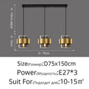 Modern golden pendant lights clear glass bedroom chandelier