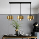 Modern golden pendant lights clear glass bedroom chandelier