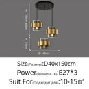 Modern golden pendant lights clear glass bedroom chandelier