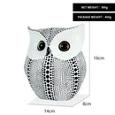 Modern golden perforated owl figurines living room animal statues