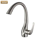 Modern golden pull out kitchen faucet chrome curved water mixer tap