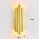 Modern golden radiant led wall lamp bedroom sconce