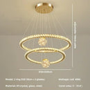 Modern golden spiral decorbites crystal led chandelier living room
