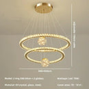 Modern golden spiral decorbites crystal led chandelier living room