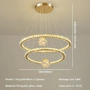 Modern golden spiral decorbites crystal led chandelier living room