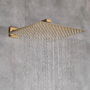 Modern golden square rain shower set bathroom concealed mixer taps