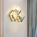 Modern golden modern style clear crystal wall sconce light bedroom