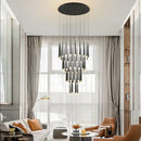 Modern golden tapered led chandelier living room pendant light