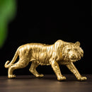 Modern golden tiger resin figurine living room decor ornament
