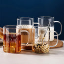 Modern good morning glass mug kitchen transparent tumbler