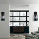 DecorBites™ Modern Gradient Glass Sconce Lighting Fixture: 2 Shades, Black Wall Mount with 1 Bulb