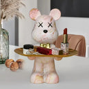 Modern graffiti bear figurine living room tray storage decor
