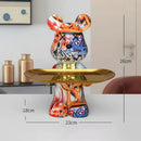 Modern graffiti bear figurine living room tray storage decor