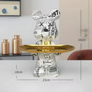 Modern graffiti bear figurine living room tray storage decor