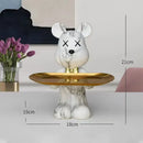 Modern graffiti bear figurine living room tray storage decor