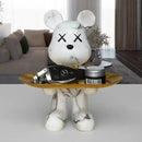 Modern graffiti bear figurine living room tray storage decor