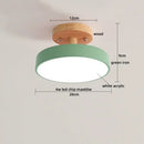 Modern gray acrylic wood led ceiling light for bedroom