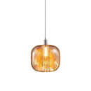 Modern gray amber and clear crystal pendant lights bedroom kitchen