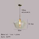 Modern gray amber glass pendant lamp dining room lighting