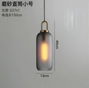 Modern gray and brass glass pendant light fixture kitchen lighting