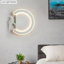 Modern gray bird wall lamp warm white light bedroom sconce