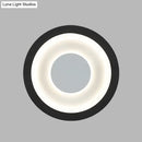 Modern gray & black led circle sconce living room wall mounted lamp