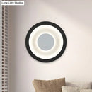 Modern gray & black led circle sconce living room wall mounted lamp