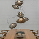 Modern gray cloud glass pendant lights living room fixture