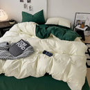 Modern gray comforter cover set with geometric throw bedroom bedding