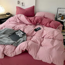 Modern gray comforter cover set with geometric throw bedroom bedding