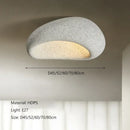 Modern gray concrete cream ceiling lamps chandelier bedroom light