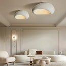 Modern gray concrete cream ceiling lamps chandelier bedroom light
