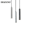 Modern gray concrete tube pendant light dining room triple chandelier