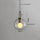 Modern gray glass ball led pendant light set – dining room