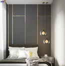 Modern gray glass ball led pendant light set – dining room