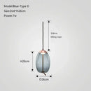 Modern gray glass chandelier knot pendant lamp for dining room