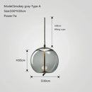 Modern gray glass chandelier knot pendant lamp for dining room