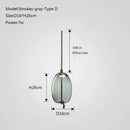Modern gray glass knot pendant chandelier light for dining room