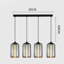 Modern gray glass pendant light set of 4 dining room lighting