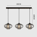 Modern gray glass pendant light set of 4 dining room lighting