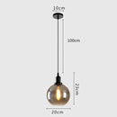 Modern gray glass pendant light set of 4 dining room lighting