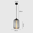 Modern gray glass pendant light set of 4 dining room lighting