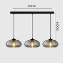 Modern gray glass pendant light set of 4 dining room lighting