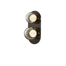 Modern gray glass wall lights living room black sconce