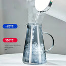 Modern gray glass water pitcher kitchen juice jug with stainless lid