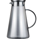 Modern gray glass water pitcher kitchen juice jug with stainless lid