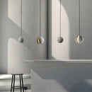 Modern gray & gold cement chandelier dining room pendant light