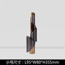 Modern gray & gold helical pipe candle holder dining room decor