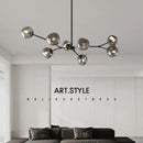 Modern gray lava glass chandelier dining room led pendant light