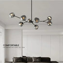 Modern gray lava glass chandelier dining room led pendant light